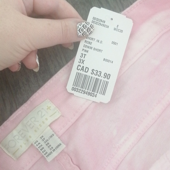 F21 3X Pink Acid Wash Shorts 3X - Picture 3 of 3